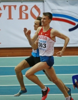 Russiun Indoor Championships 2016. 800m. Daniil Peremetov ( 303), Ruslan Nigamyatyanov ( 350)