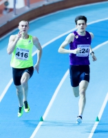 Russian Indoor Championships 2017. 400 Metres. Timofey Chalyi ( 224), Pavel Savin ( 416)