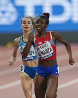 IAAF WORLD ATHLETICS CHAMPIONSHIPS, DOHA 2019. Day 2. 800 Metres. Semi-Final. Natalya PRISHCHEPA, UKR