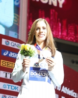 IAAF WORLD ATHLETICS CHAMPIONSHIPS, DOHA 2019. Day 4. Medal Ceremony. Bronze  Katerina STEFANIDI, GRE